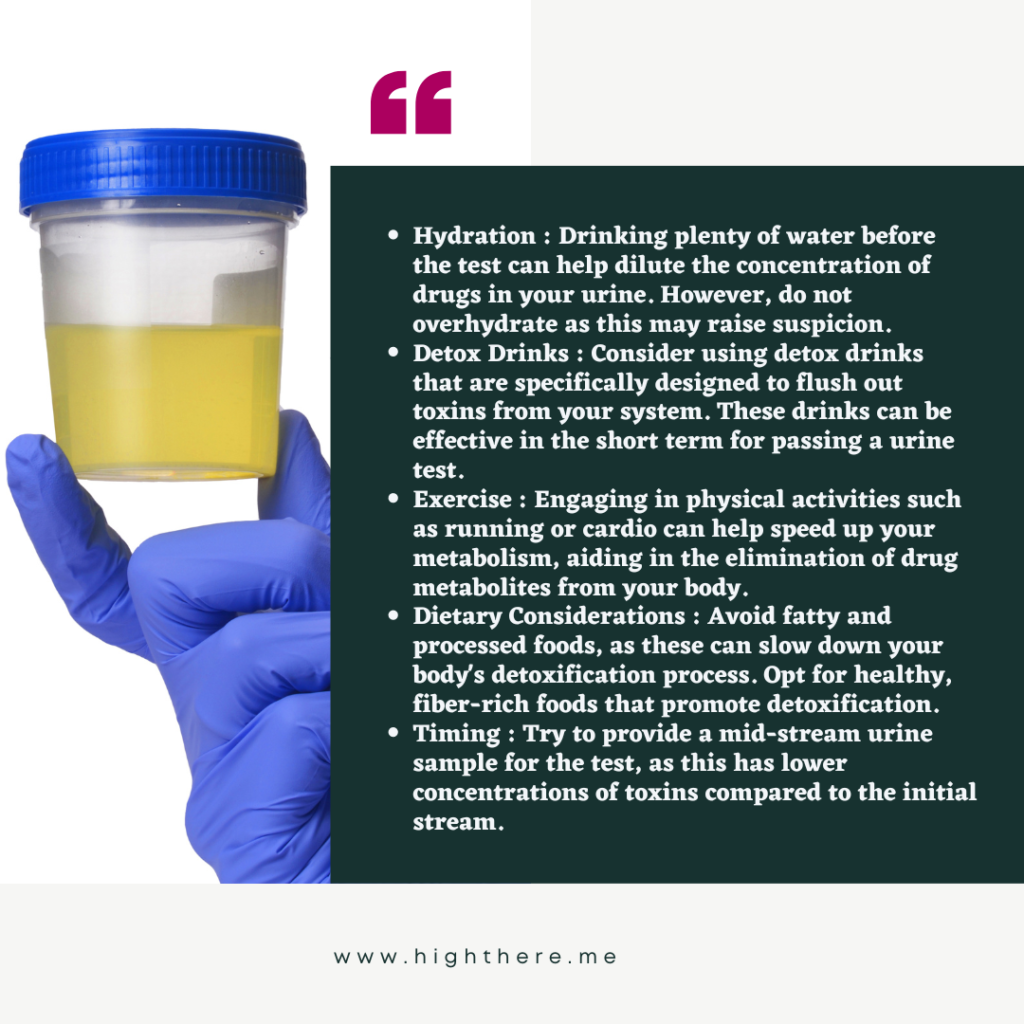 Passing a urine test