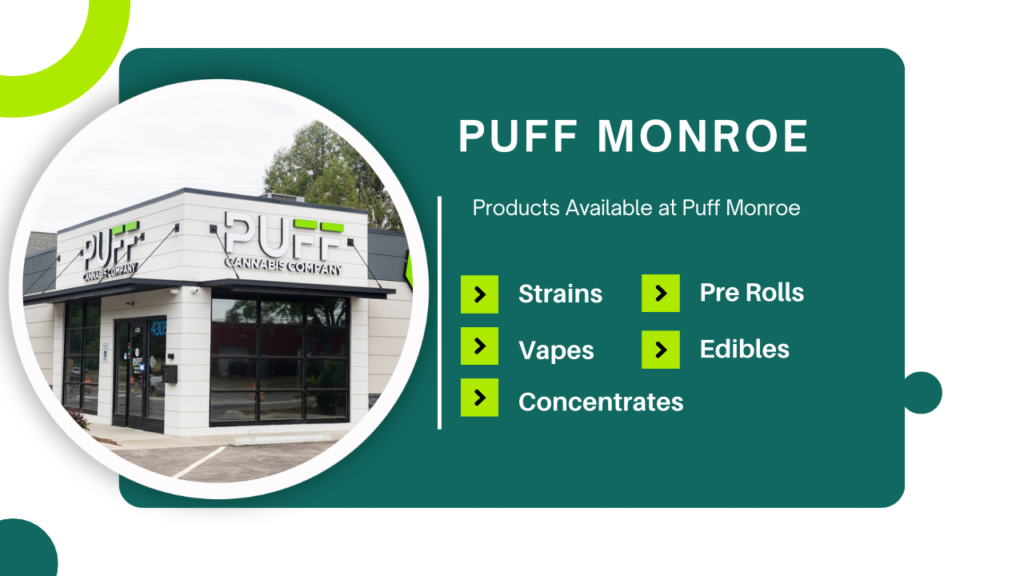 Cannabis store and dispensary Puff Monroe