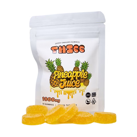 Thiic Juicy Gummies 1000mg – Pineapple Juice (THC Infused)