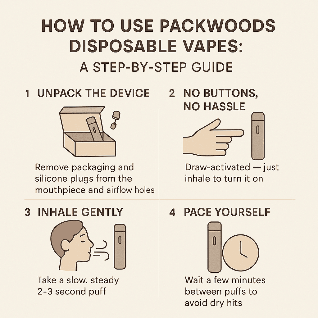How to use Packwoods Disposables