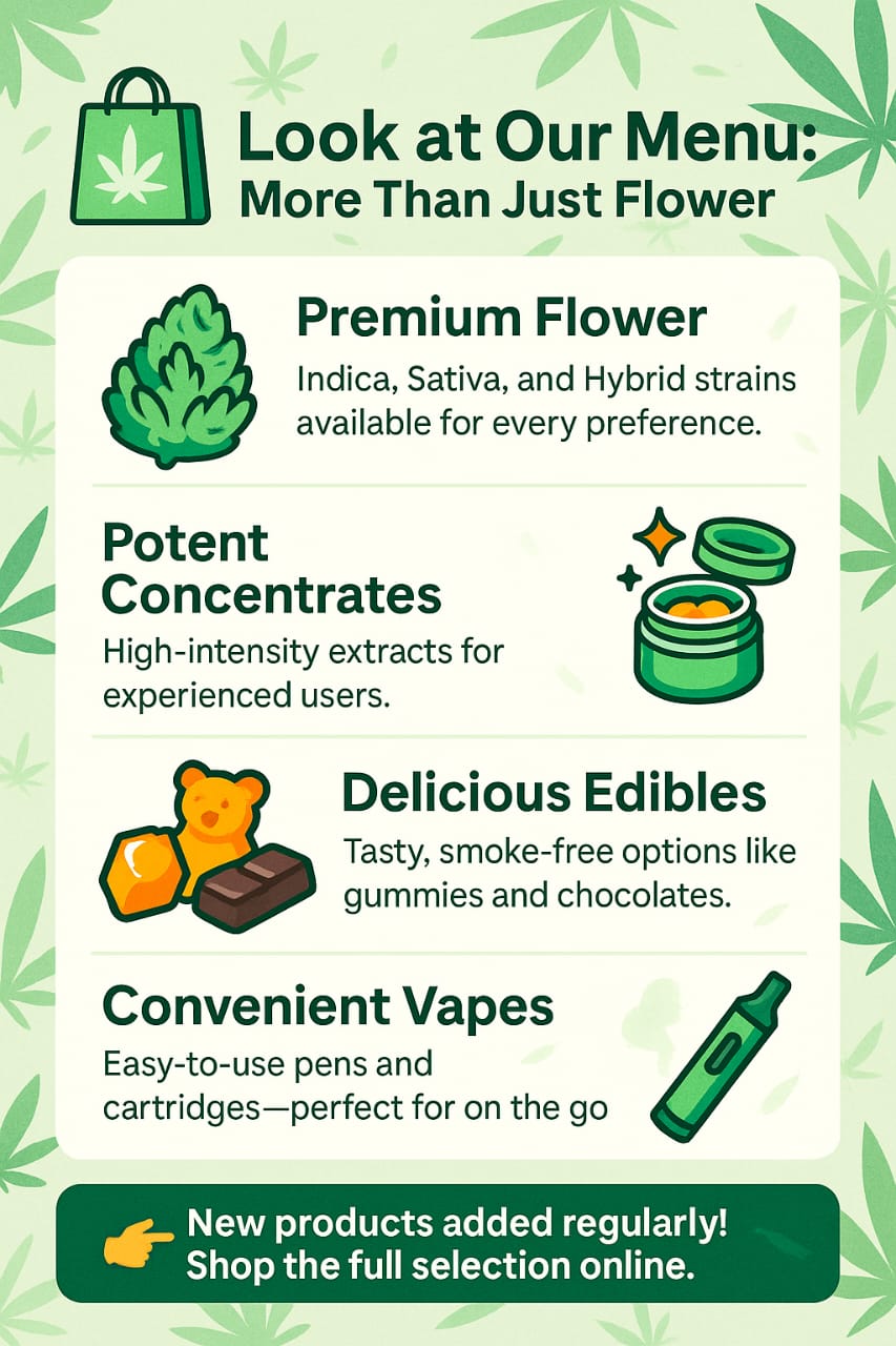 Weed near me menu products