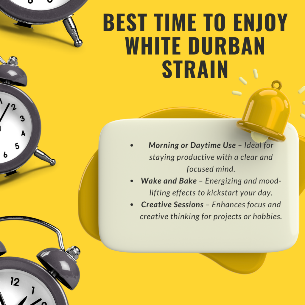 Best Time to Enjoy White Durban Strain