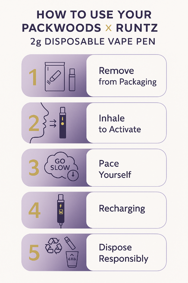 usage tips for packwoods x runtz 2g