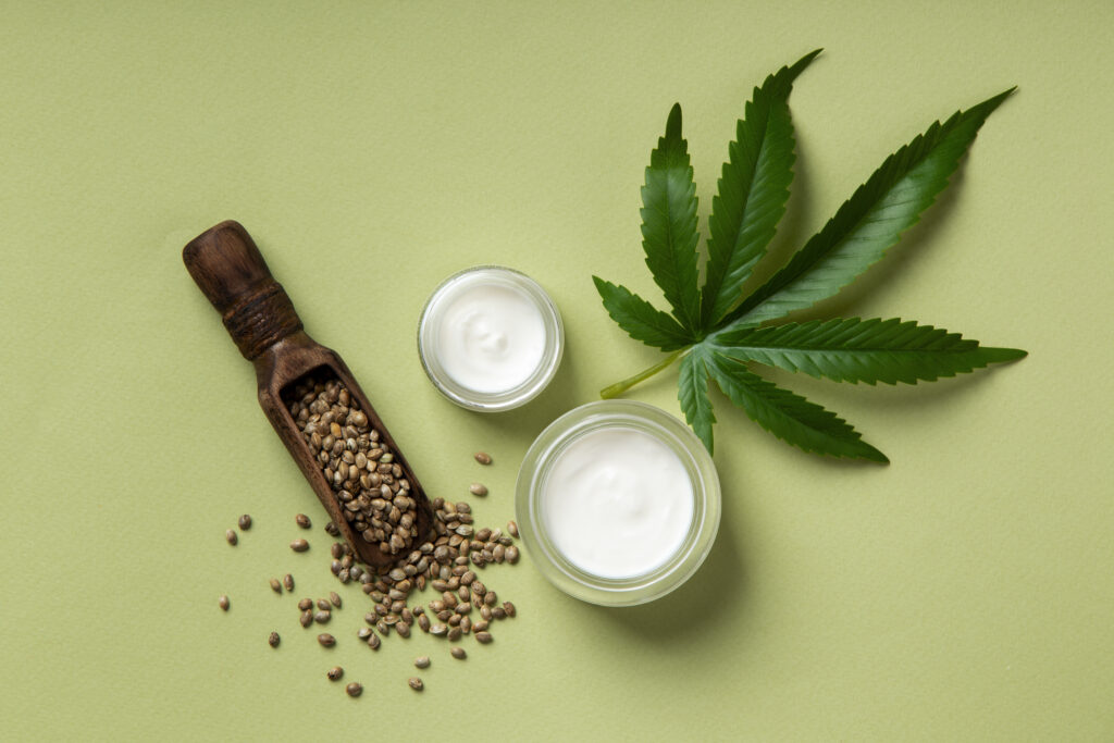THCA powder in containers