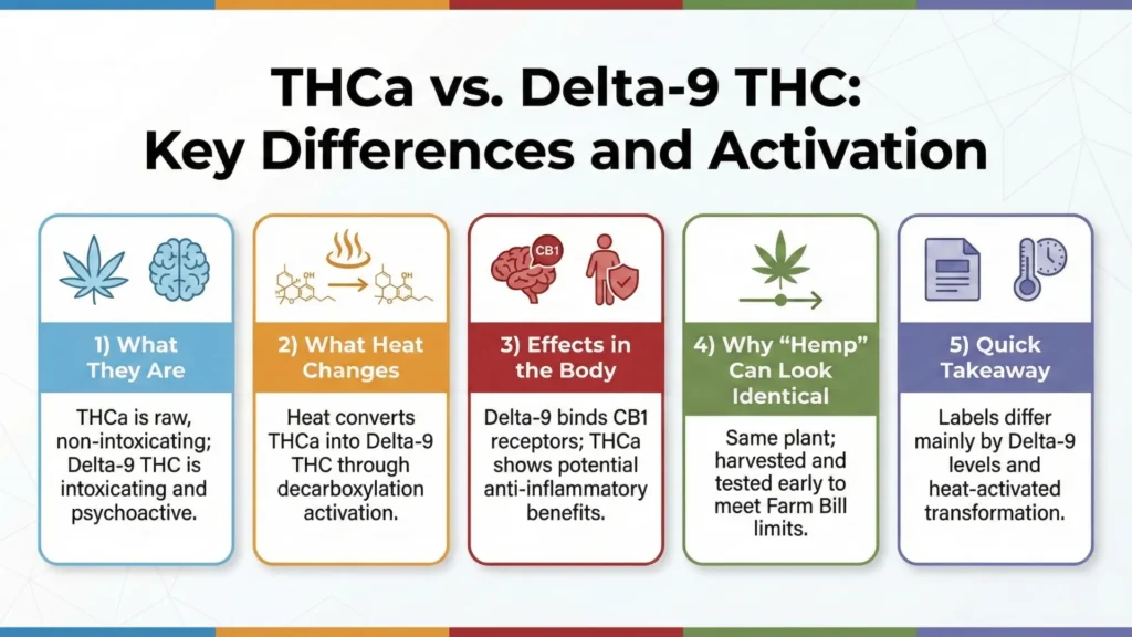THCa vs delta 9 THC