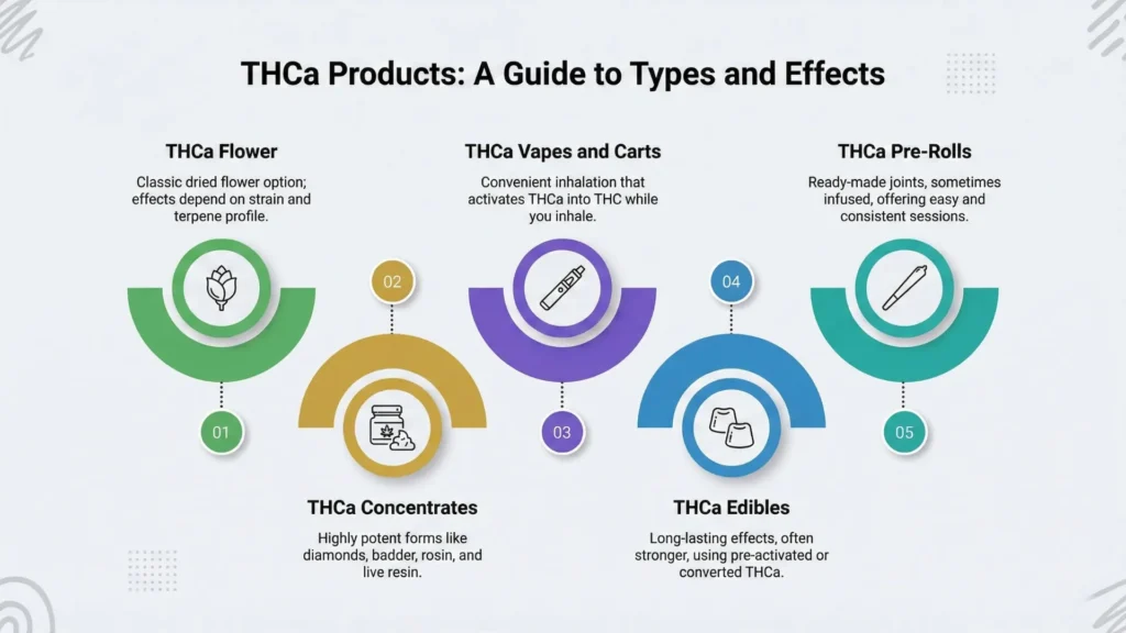 thca products types and effects