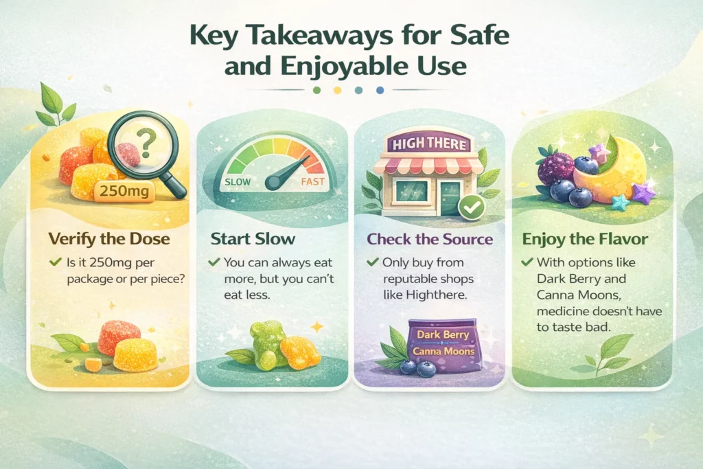 THC gummy dosage guide