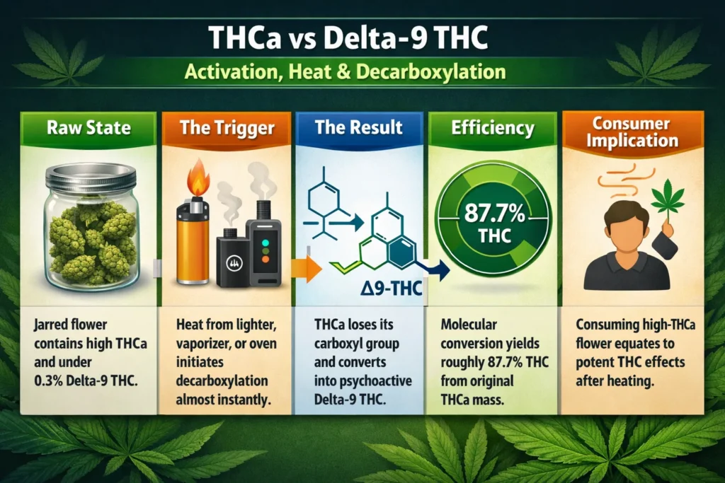 how does THCa become THC