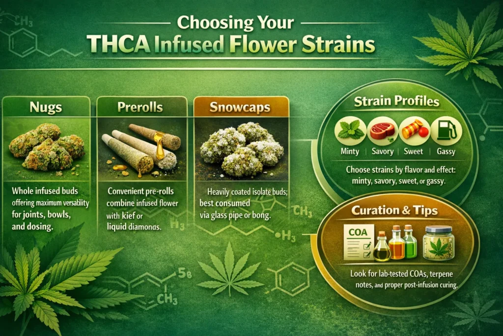 how is THCA diamond infused flower made