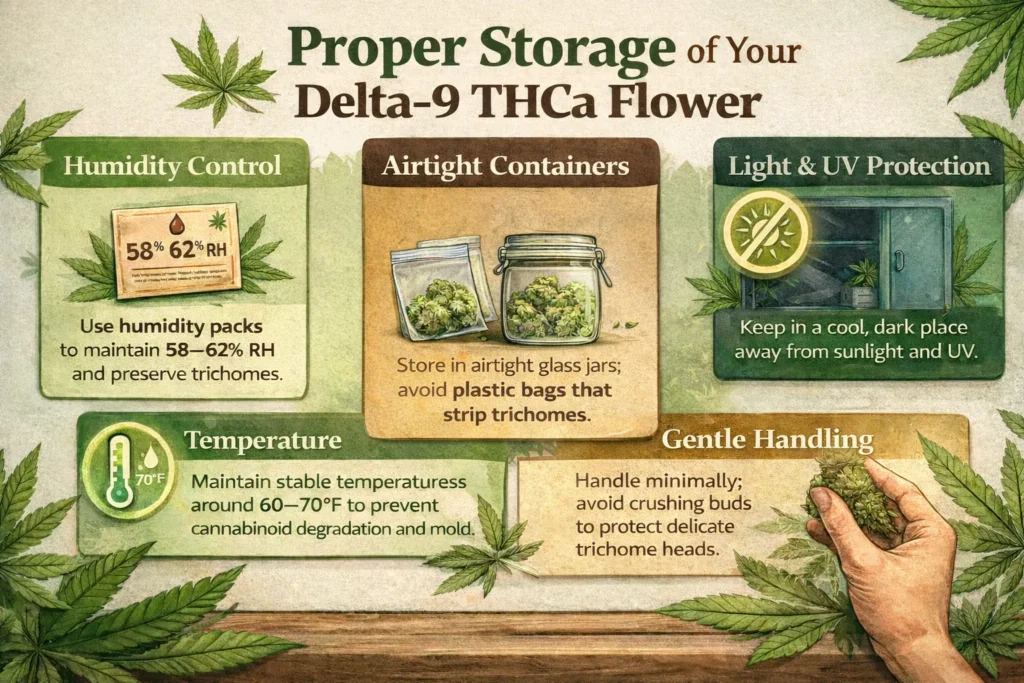 how to store THCa flower to preserve potency