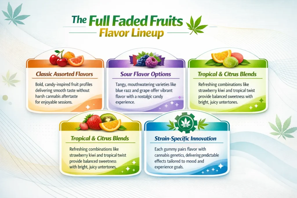faded fruits 1000mg flavor gummies