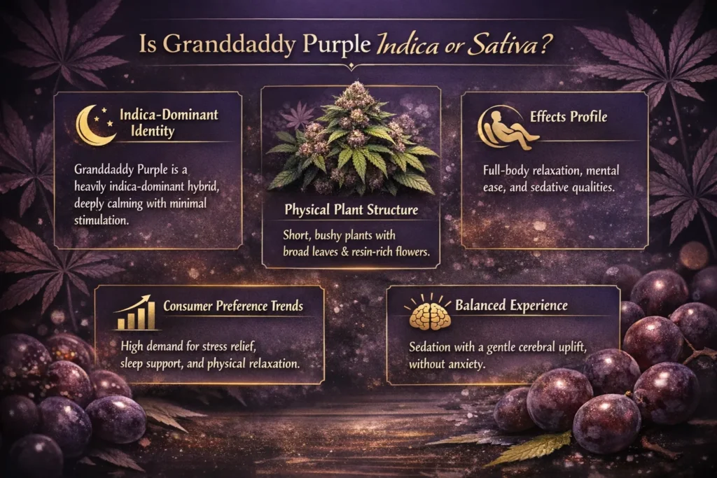 granddaddy purple indica or sativa