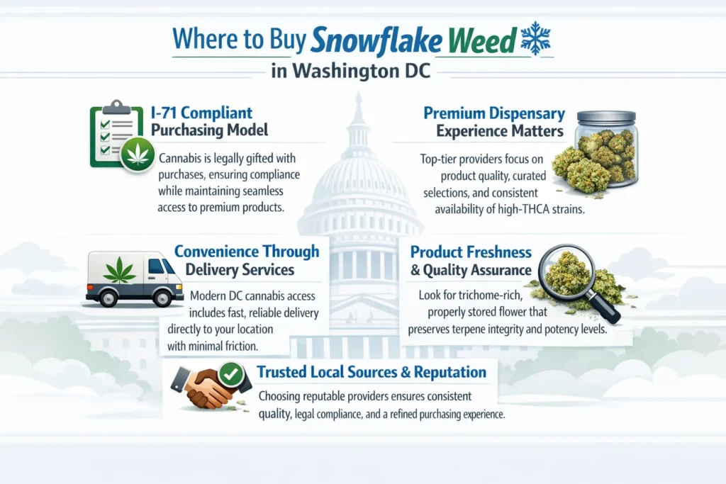 high THCA snowflake flower DC