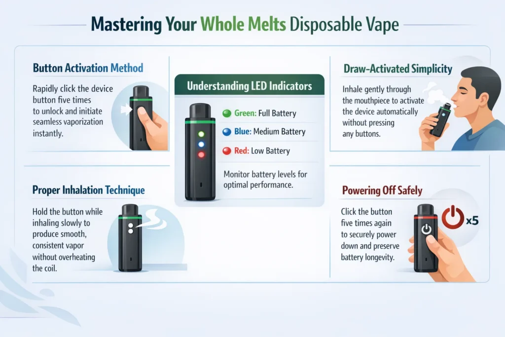how to use whole melts disposable vape