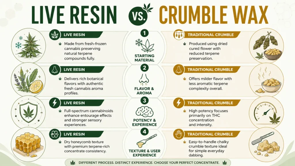best live resin vs crumble wax