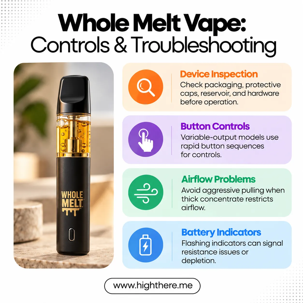 whole melt vape troubleshooting